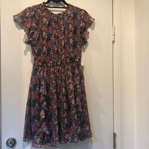 Never Been Worn Anthropologie Black Flora Dress-6P